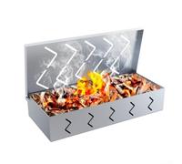 Scatola per trucioli di legno per barbecue, 30,5 cm, in acciaio inox, con struttura e coperchio ventilato per fornire un flusso costante di fumo per un migliore sapore negli alimenti alla griglia