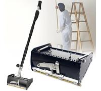 Scatola piatta per cartongesso, strumento professionale in lega di alluminio con manico regolabile, include composto di fango per cartongesso e coltelli per stucco, design rapido da pulire