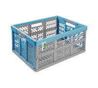 keeeper Robusta Scatola Professionale Pieghevole con Manici Soft-touch, 54 x 37 x 28 cm, Ben Eco Line, Blu (Eco Sky Blue)