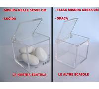 SCATOLA PLEXIGLASS CM 5X5X5 200 PZ 150 100 50 SCATOLE BOMBONIERE MATRIMONIO
