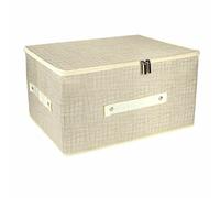 Scatola porta abiti contenitore organizer portaoggetti chiusura zip 45x60x24 cm