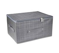 Scatola porta abiti contenitore organizer portaoggetti chiusura zip 45x60x24 cm