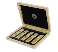 Scatola porta ance portatile for ance 5 custodie for ance a griglia con igrometro sassofono clarinetto porta ance for oboe organizzatore custodie for ance for sax/1463 (Color : Raw Wood Color)