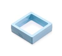 Scatola Porta Anelli Espositore galleggiante 3D con supporto sospeso for ciondolo, collana, bracciale, anelli, orecchini, portagioie Magazzinaggio(Sea blue,9x9x2cm)