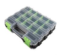 Scatola porta attrezzi con 34 scomparti, divisori rimovibili, organizer in PP trasparente per viti, dadi, bulloni, casa, garage, officina