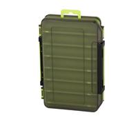 Scatola porta-attrezzi da pesca con 12-14 celle, for esche, ami, attrezzi, accessori for carpe e wobbler(Green Large)