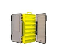 Scatola porta attrezzi da pesca con 14 scomparti, accessori, custodia for esche e ami, organizer for a doppia faccia(Small orange)