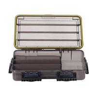 Scatola porta attrezzi da pesca impermeabile, custodia esche for ami, accessori for attrezzatura portatile(LARGE BLACK)