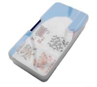 Scatola porta attrezzi in PVC trasparente con 8 scomparti mobili rimovibili per viti, componenti elettronici, gioielli, cancelleria e piccoli utensili, 142 x 74 x 30 mm