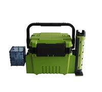 Scatola porta-attrezzi portatile for la pesca con supporti for canne e portabicchieri, custodia in ABS, coperchio con serratura, tubi for canne regolabili in 3 altezze Secchio per pesci(Groen)