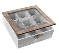 SCATOLA PORTA BUSTINE OGGETTI THE TE TEA TISANE CIALDE COFANETTO CUORE PEND 249