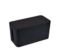 Scatola Porta Cavi Cable Storage Box Desktop Power Strip Storage Dustproof Socket Box Home Wire Case Cable Organizer(Black-m)