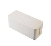 Scatola Porta Cavi Cable Storage Box Wooden Dustproof Power Cord Organizer Box Hides Power Protector Safe Organizer For Home Office(White,M 32X13.5X13 cm)