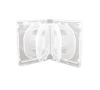 Scatola Porta CD Custodia per CD da 10 Pezzi Custodia per CD In Plastica A Doppia Faccia Custodia per CD per Auto Custodia per DVD Addensata, Bianca