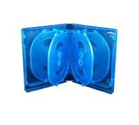 Scatola Porta CD Custodia per CD da 10 Pezzi Custodia per CD In Plastica A Doppia Faccia Custodia per CD per Auto Custodia per DVD Addensata, Blu