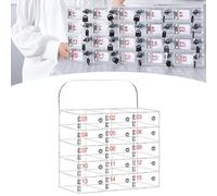 Scatola porta cellulare 60 scomparti Armadietto per cellulari trasparente con serrature e chiavi Scatola in acrilico trasparente Mobiletto porta cellulari da parete Pocket Stor, 12 slot - 18X10X1