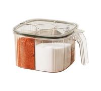 Scatola Porta Condimenti, Organizer Trasparente A 5 Scomparti - Scatola Porta Condimenti 16 X 13,8 X 9 Cm, Contenuto Semplice Per La Preparazione Dei Pasti, Cucina Domestica, Ristorante, Campeggio, Pi