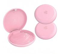 Scatola porta denti Dento Box porta cartella (anche per binari da abboccare, guida per cesello), 2 pezzi KFO Box (rosa).