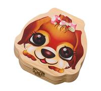 Scatola porta denti in legno per bambini, regalo di compleanno per ragazze, 1 pezzo