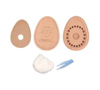 Scatola porta dentini da neonato in bambù con simpatici disegni animati, contenitore per conservare i dentini dei bambini con pinzette.