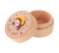 Scatola Porta-dentini in Legno per Bambini, Contenitore Ricordo | Design Compatto Salvaspazio, da Portare in Viaggio e Durante i Trasferimenti, Stile Minimale e Tenero
