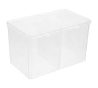 Scatola Porta Dischetti di Cotone in Plastica Trasparente Coperchio | Design a Due Scomparti, Aiuta a Ordinare i Prodotti, Mantiene Pulito Contenuto, per Moglie e Mamma