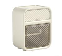 Scatola porta fazzoletti a parete a doppio strato, con cassetto, in plastica impermeabile, organizer per bagno e cucina, colore: bianco, verde, verde scuro (bianco)