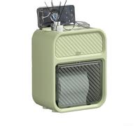 Scatola porta fazzoletti a parete a doppio strato, portatile, impermeabile, con cassetto per un facile accesso ai fazzoletti (verde)