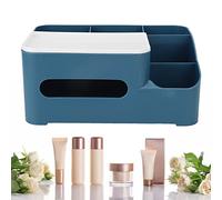 Scatola Porta Fazzoletti Blu Navy, Porta Fazzoletti da Scrivania, Ampia Apertura a Doppio Strato, Base Rialzata, Contenitore Multifunzionale per Soggiorno, Cucina, Bagno