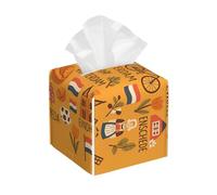 Scatola porta fazzoletti con stampa mappa della cultura olandese, porta fazzoletti in pelle, porta fazzoletti decorativo per cucina, bagno