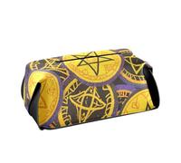 Scatola porta fazzoletti in pelle da appendere all'auto, con cinghie regolabili e cerniera, riutilizzabile, scatola dispenser per fazzoletti Happy Halloween Magic Badge S