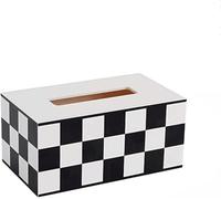 Scatola porta fazzoletti, plastica magnetica, 21,2 x 12 x 9,8 cm, nero | Porta fazzoletti magnetico per un facile accesso, perfetto per uso domestico e ufficio, mantiene i fazzoletti organizzati e a