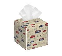 Scatola Porta Fazzoletti Pu Pelle Quadrato Cars Buses Resistente Portafazzoletti Impermeabile Portafazzoletti Da Tavolo Per Soggiorno Ufficio Vanità