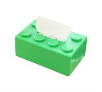 Scatola porta fazzoletti universale, in plastica resistente, utilizzata per sostituire scatole rotte, in grado di organizzare le necessità quotidiane, design moderno per bancone auto e cucina (verde)