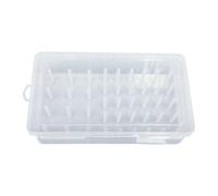 Scatola porta filo per cucire per bobine da ricamo. Contenitore trasparente