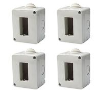 Scatola Porta Frutti Da Esterno IP40, Compatibile Con Vimar Plana (4, Custodia 1 Posto/Modulo)