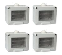 Scatola Porta Frutti Da Esterno IP40, Compatibile Con Vimar Plana (4, Custodia 3P IP55 Con Coperchio)