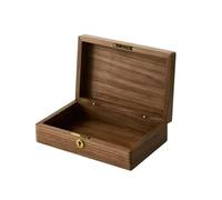Scatola Porta Gioie Scatola Portaoggetti Tavolo Vintage Noce Cosmetici Legno Gioielli Creativi Con Serratura Portagioie Da Viaggio(5.5CM)