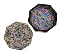 Scatola porta gioielli in madreperla con coperchio fatto a mano in legno per conservare anelli, bracciali, orologi, collane, orecchini