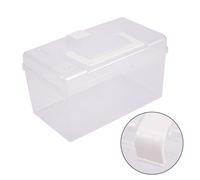 Scatola Porta Mascherine Portatile Sigillata con Manico Soluzione Trasparente e