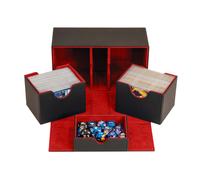 Scatola porta mazzi resistente con vassoio per dadi - Scatola porta mazzi MTG adatta a Commander - Protegge oltre 200 carte con doppia bustina pr