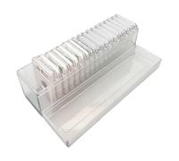 Scatola porta monete, scatola per monete da collezione, contenitore per monete commemorative, compatta per presentazioni, per famiglia, compleanni, amici, adulti, vacanze, Trasparente, Refer