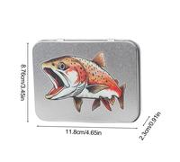 Scatola Porta Mosche da Pesca Costruzione in Latta Leggera e Affidabile