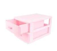 Scatola Porta Oggetti a Cassetto a Due Livelli in Plastica | Organizzatore per Cosmetici e Chiavette USB, Struttura Impilabile Maniglia, per Ufficio e Dormitorio
