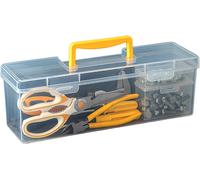 Scatola Porta Oggetti,Casse per Attrezzi - Contenitore Trasparente Diviso per La