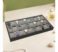 Scatola porta orologi con 30 scomparti, contenitore per gioielli diviso per