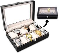 Scatola Porta Orologi Custodia Con 12 Scompartimenti Cuscinetti Rimovibili, Arch