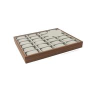 Scatola porta orologi in legno da 24 scomparti - Espositore for gioielli e braccialetti con cuscini in flanella rimovibili per l'organizzazione degli orologi