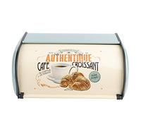 Scatola Porta Pane in Metallo Porta Pane in Metallo di Grande Capacità Contenitore Portaoggetti da Cucina(Blu)