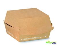 Scatola Porta Panino Hamburger Carta Avana 12x12 cm 50 pz SDG - Asporto